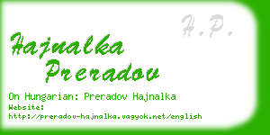 hajnalka preradov business card